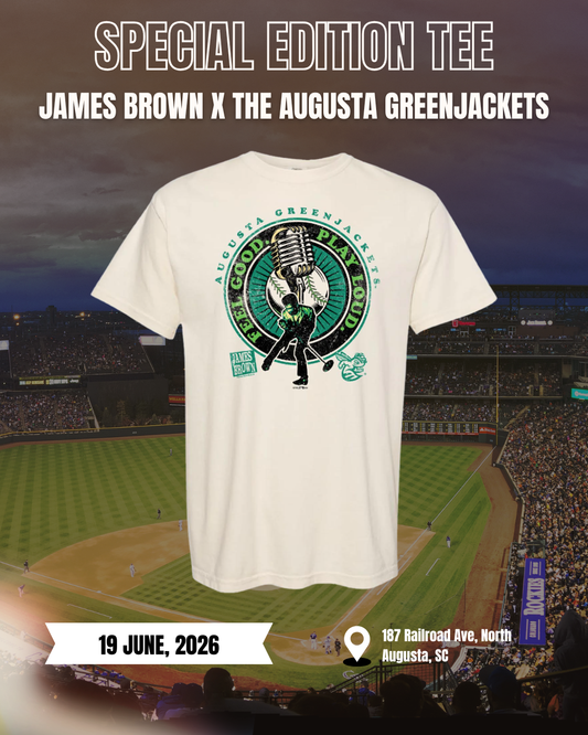 NEW SPECIAL EDITION T-SHIRT: James Brown x The Augusta Greenjackets